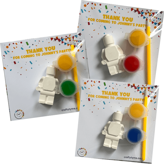 Brickmen Blocks Party Bag / Brickman Party Favour / Kids Party Bag