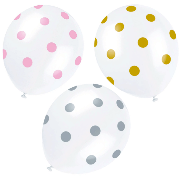 Lovely Dot Balloons - 6 Pack