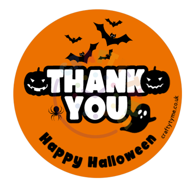 10 Thank You Halloween Stickers