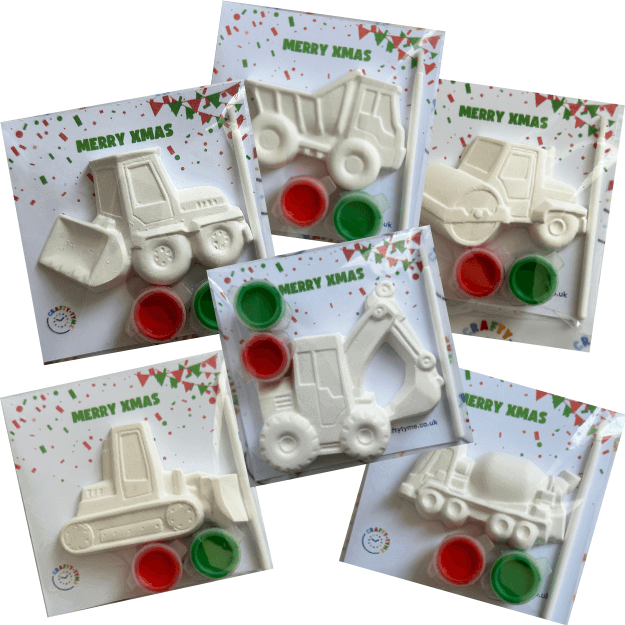 XMAS Construction Vehicle Paint Kit - Assorted