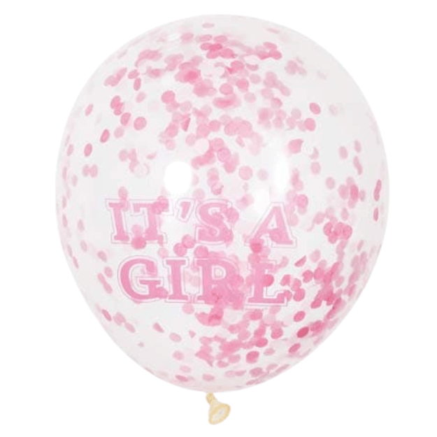 It's A Girl 12" Balloons - 6 Pack