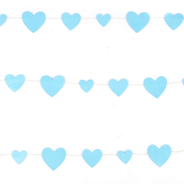 Blue Heart Garland