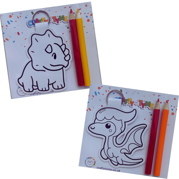 Dinosaur Colouring Keyring Kit