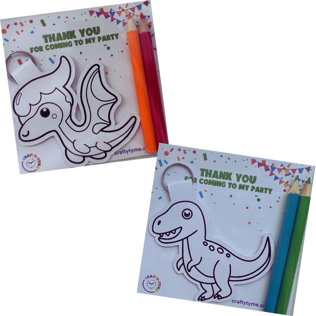 Dinosaur Keyring Party Bag - Assorted
