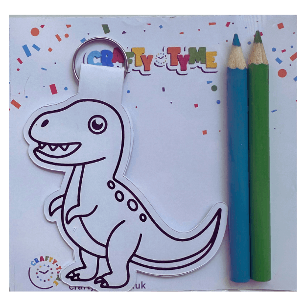 Dinosaur Colouring Keyring Kit