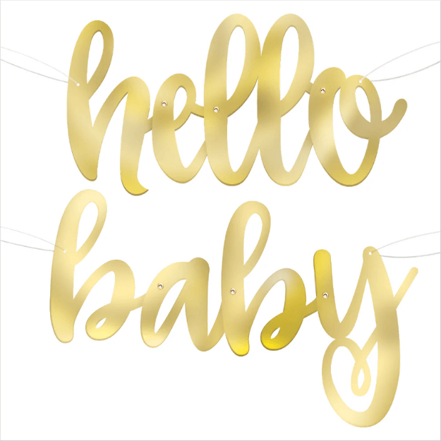 Hello Baby Party Banner