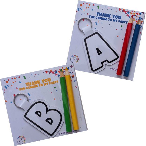 Letter Keyring Party Bag - A to Z