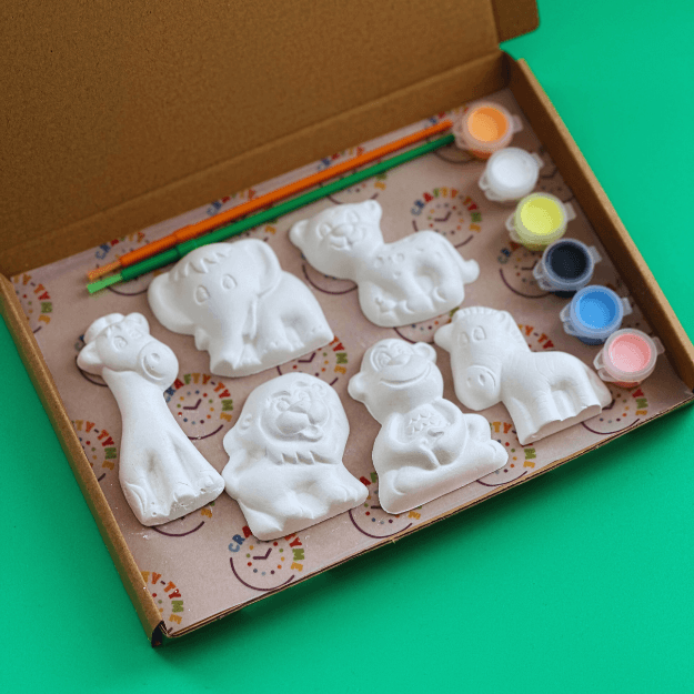 jungle animal craft paint box