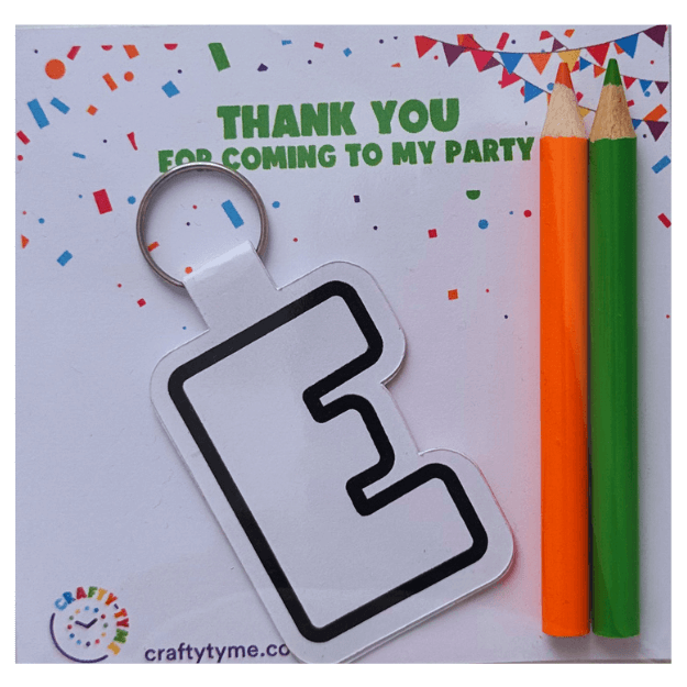 Letter Keyring Party Bag - A to Z