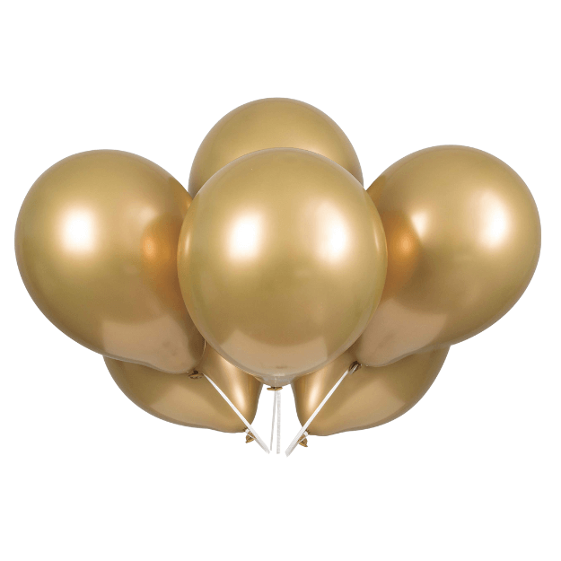 6 Metallic Effect Balloons
