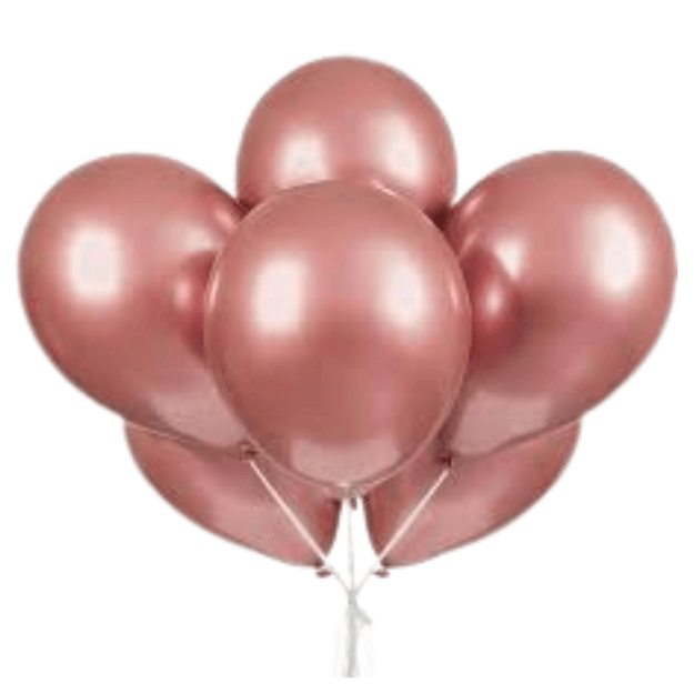 6 Metallic Effect Balloons