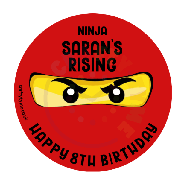20 Personalised Ninja Stickers