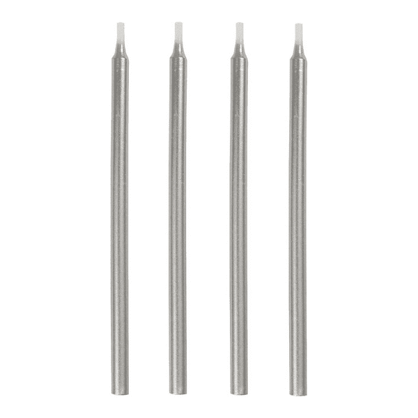 5 inch silver birthday candles