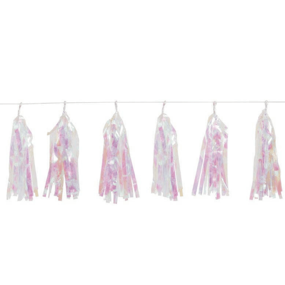 Iridescent Foil Garland Tassel