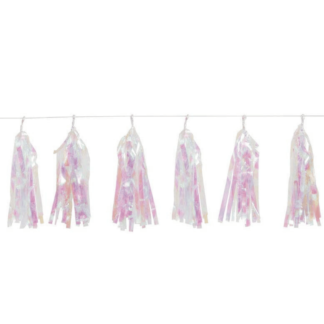 Iridescent Foil Garland Tassel