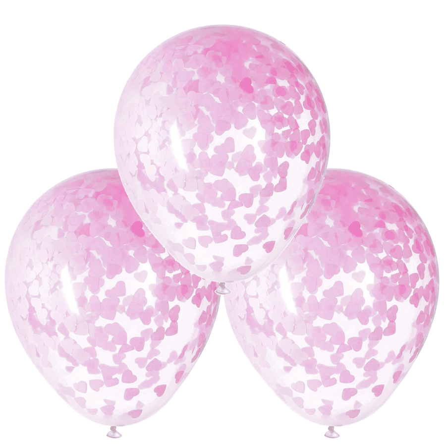 Pink Heart Confetti Balloons