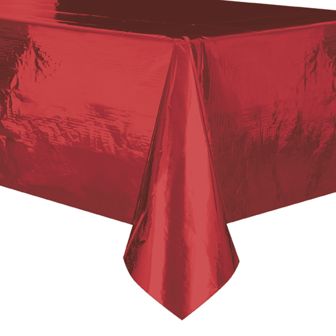 Red Foil Table Cover