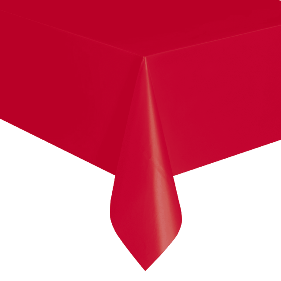 Red Plastic Table Cover Corner