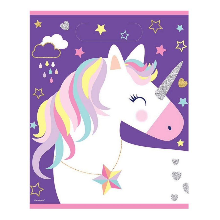 Unicorn Rainbow Party Loot Bag, pack of 8