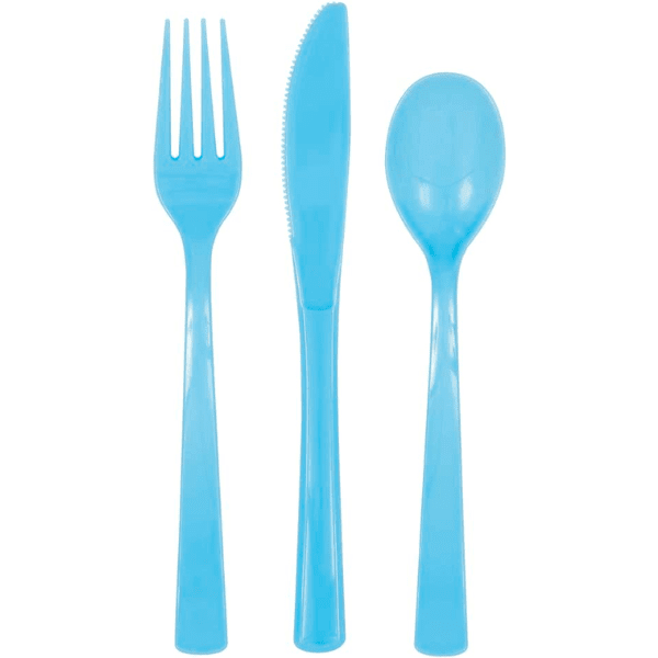 blue cutlery