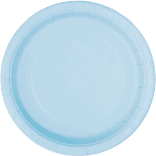 blue paper plates