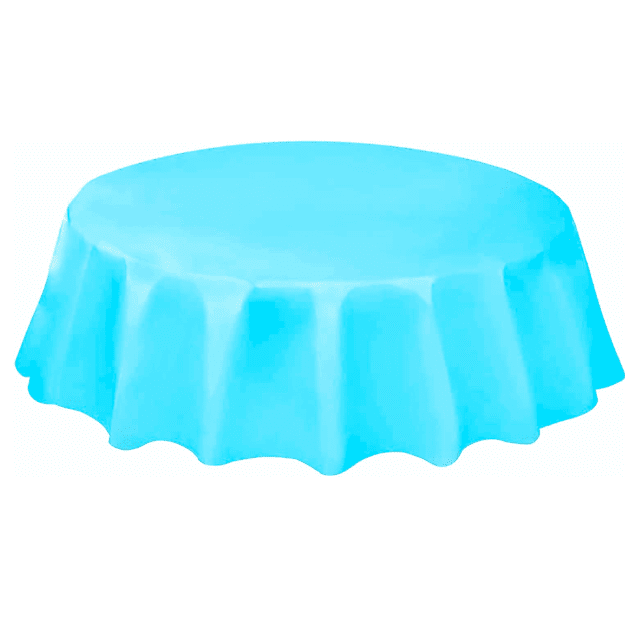 blue round tablecover