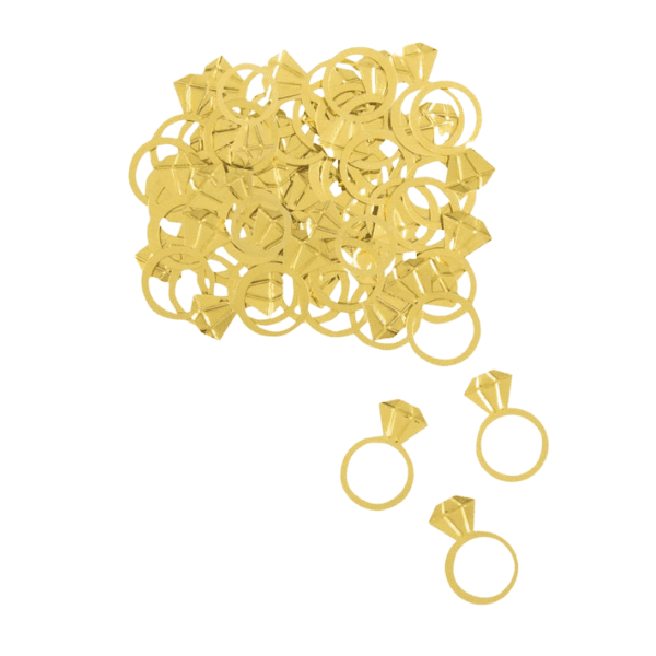 gold diamond ring confetti