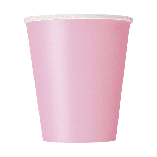 pink paper cups