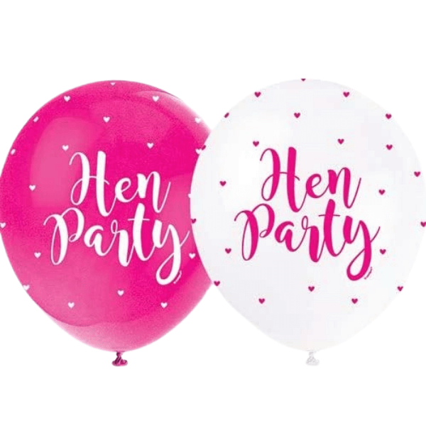 hen party latex balloons