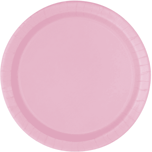 pink paper plates