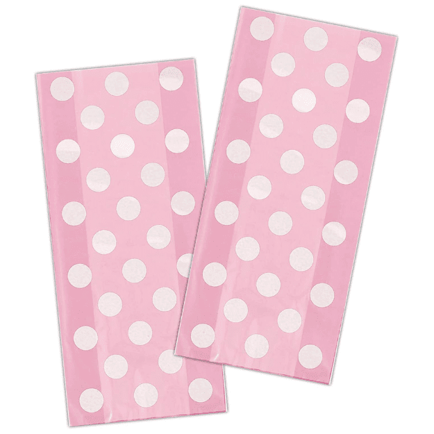 pink polka dot cello bags