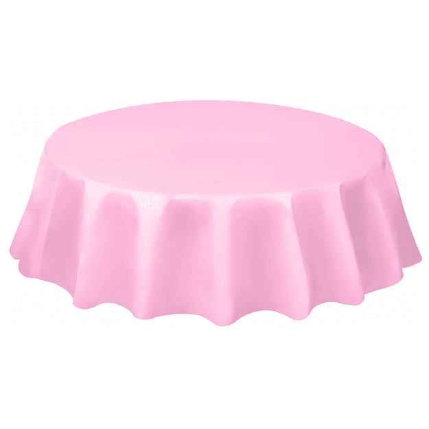 pink round tablecover