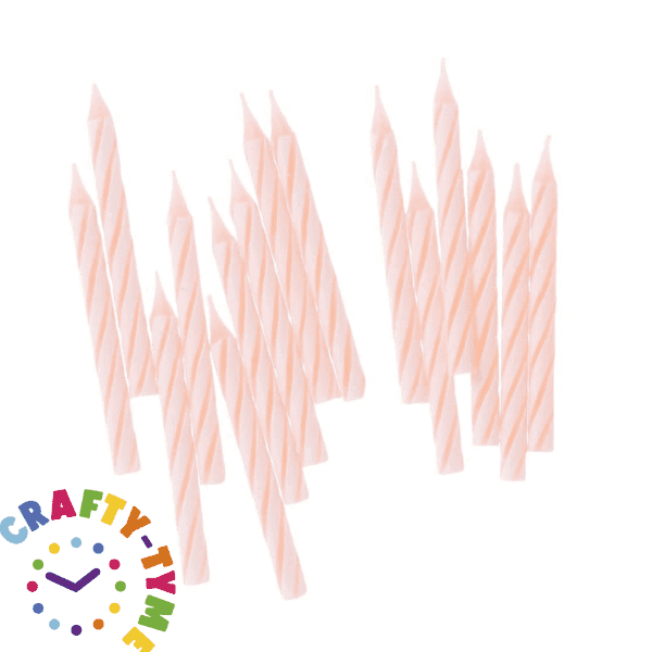 pink stripe candles