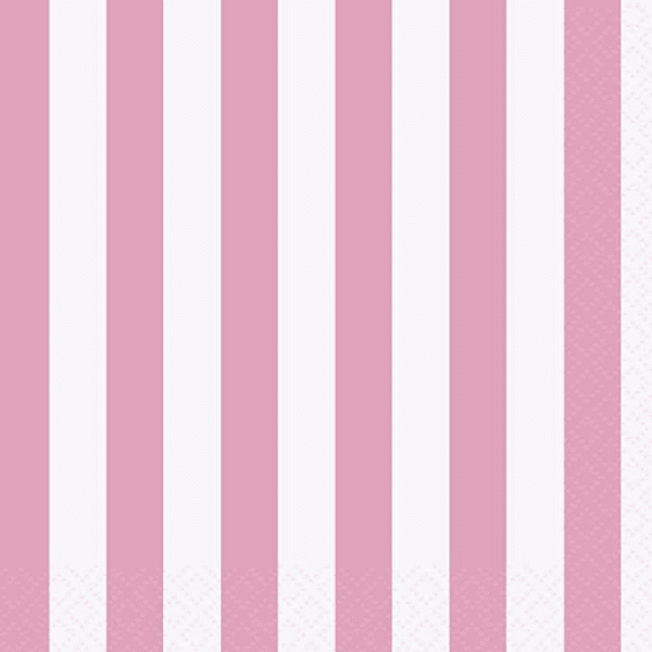 pink stripe paper napkins