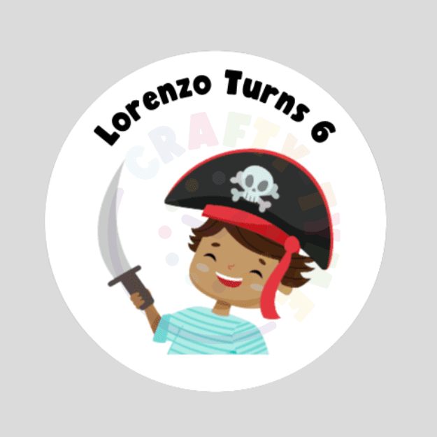 pirate birthday stickers