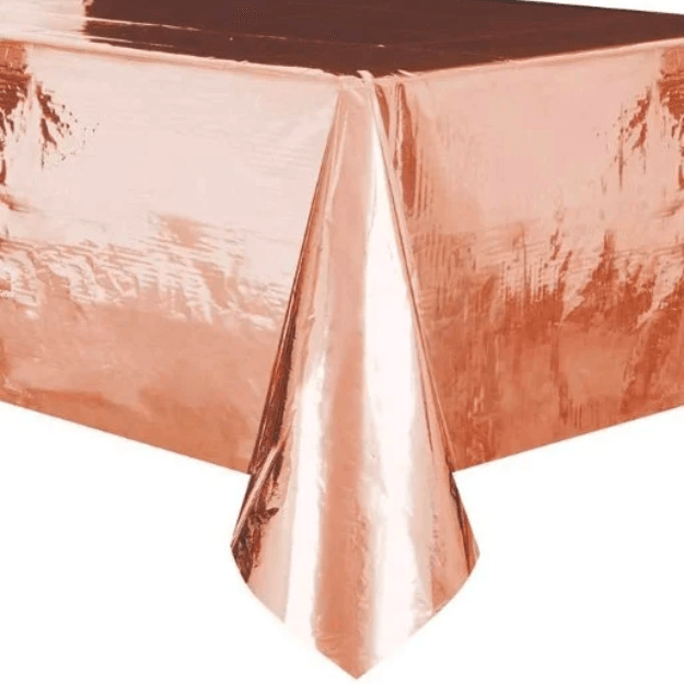 rose gold foil tablecover