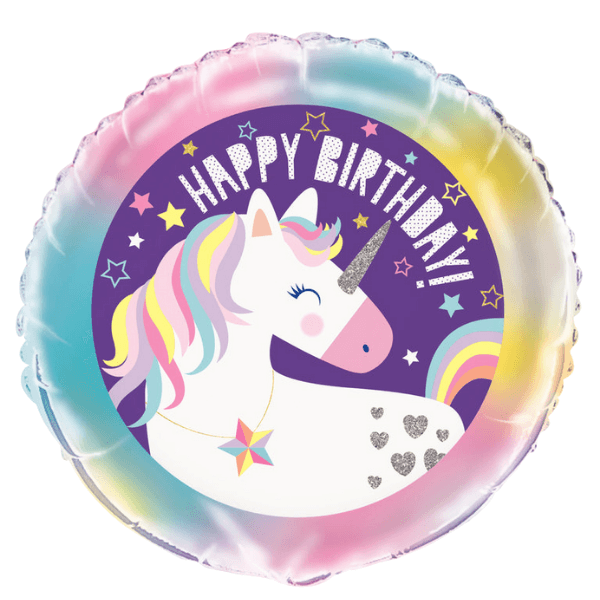 unicorn rainbow foil balloon